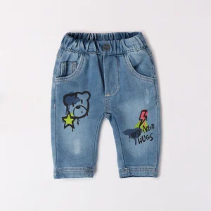 REBEL - Pantalone Jeans c/stampe