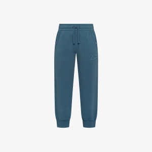 Sun 68 Pantalone Felpa Avio | Logo Ricamato Vintage