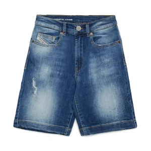Diesel Shorts Denim Blu | Rotture e Rammendi a Zig-Zag