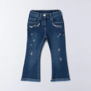 POSITIVE VIBES - Pantalone c/ricami floreali