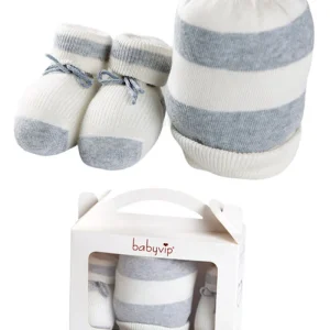 set neonato cappellino e scarpine in cotone caldo