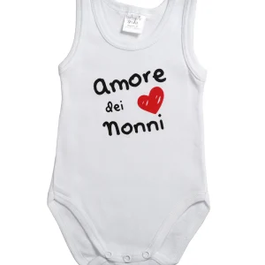 Body spalla larga con stampa "Amore dei Nonni"