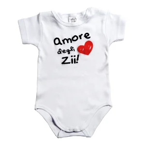 Body mezza manica con stampa "Amore degli Zii"