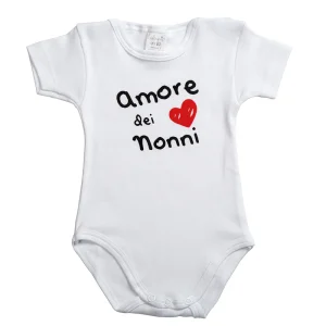 Body mezza manica con stampa "Amore dei nonni"