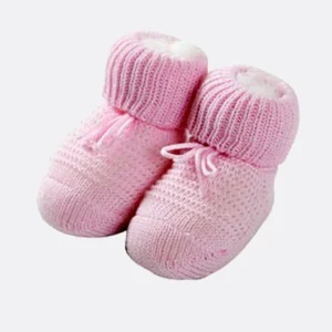 Scarpina neonato in 100% cotone con strass