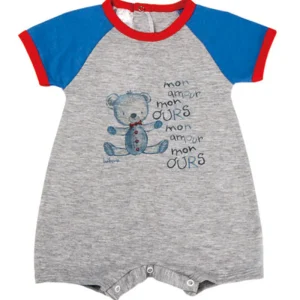 Pagliaccetto mezza manica  in cotone con stampa