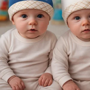 Cappellino in cotone caldo con  risvolto e strass orsacchiotto