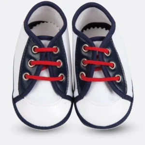 Scarpina allacciata in cotone