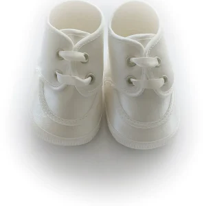 Scarpina allacciata in seta