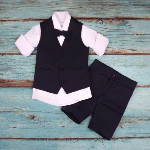 Completo Camicia, Pantaloncino, Gilet e Papillon