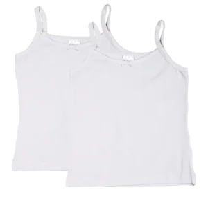 2 camiciole spalla stretta con nodino in cotone elasticizzato