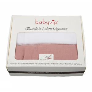 2 Mussole in 100% cotone organico