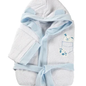 Accappatoio in spugna con cappuccio