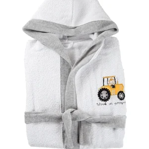 Accappatoio in spugna con cappuccio