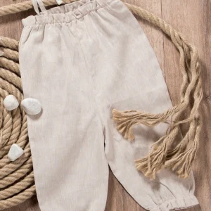 Tutone neonata spalla stretta in lino