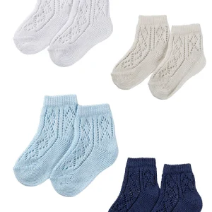 Calzino corto traforato in cotone mercerizzato