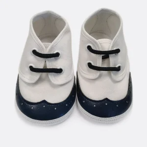 Scarpina allacciata in cotone