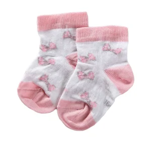 Calzino corto in cotone mercerizzato con fantasia fiocchetti