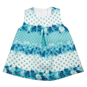 Vestitino in tessuto operato con fantasia floreale