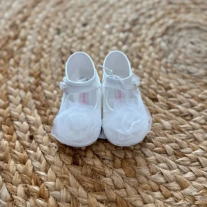 Ambarabà Scarpine da culla con Fiore Toulle