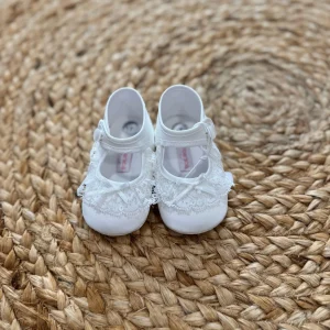 Ambarabà Scarpine da culla con Macramè