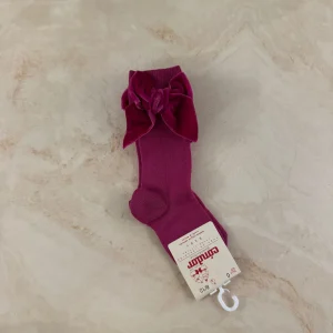 Condor Calzini alti con fiocco in Velluto