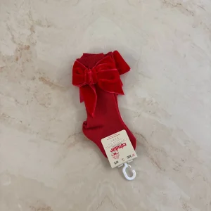 Condor Calzini alti con fiocco in Velluto