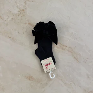 Condor Calzini alti con fiocco in Velluto