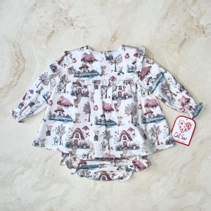 Del Sur Blusa e coulotte Funghetti