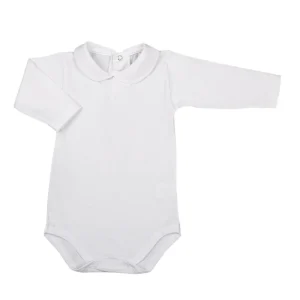 Body manica lunga in cotone elasticizzato con colletto