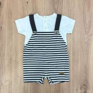 Lalalù pagliaccetto in cotone a righe