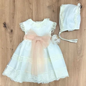 Lilus Abito battesimale con cuffia