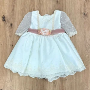 Lilus Abito battesimale con fiore