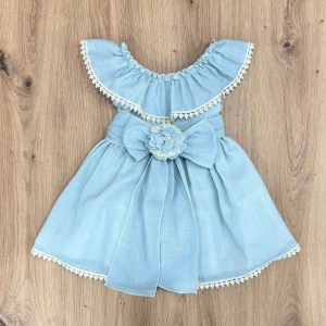 Lilus Abito in lino con fiore