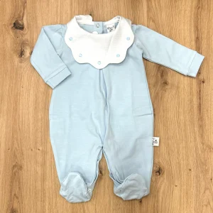 Pappa&Latte tutina in cotone con collo in piquet