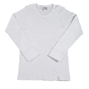 2 Magliette Bimba manica lunga con croquette e nodino - 100% cotone caldo