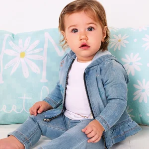 MINI INFLUENCER - Pantalone Denim c/strass