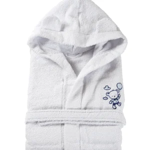 Accappatoio in spugna con cappuccio