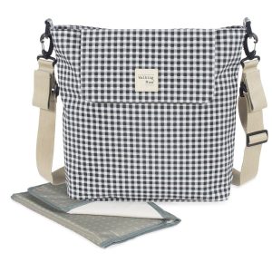 Walking Mum Borsa fasciatoio I love vichy black