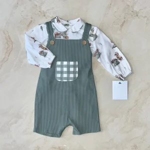 Yoedu Salopette e camicina Animaletti