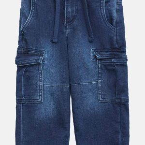 Relaxed Cargo Knit Denim