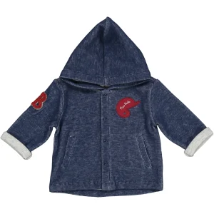 BASEBALL TEAM - Felpa c/cappuccio e bottoni